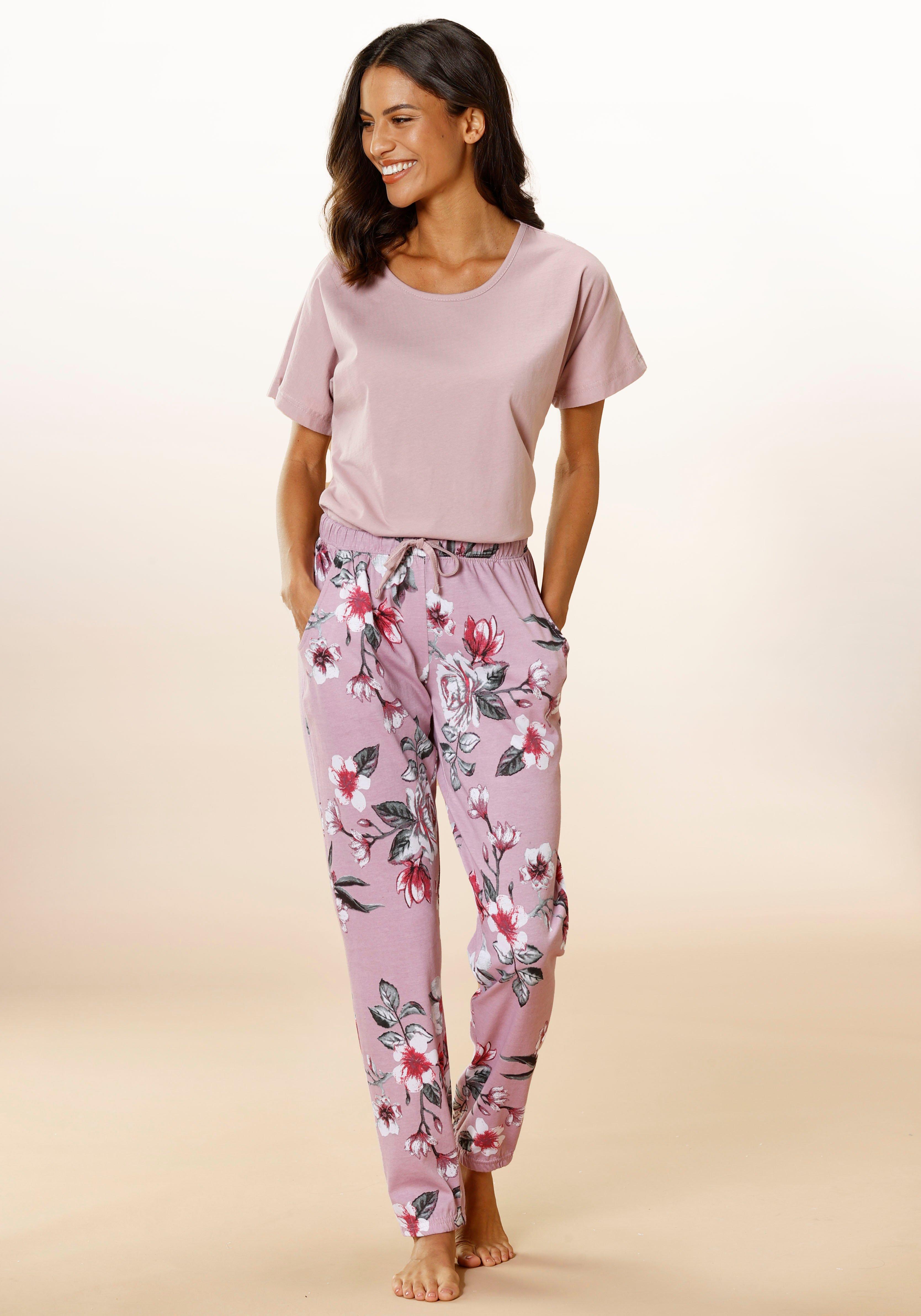 Pyjama | bedruckt sheego lila -