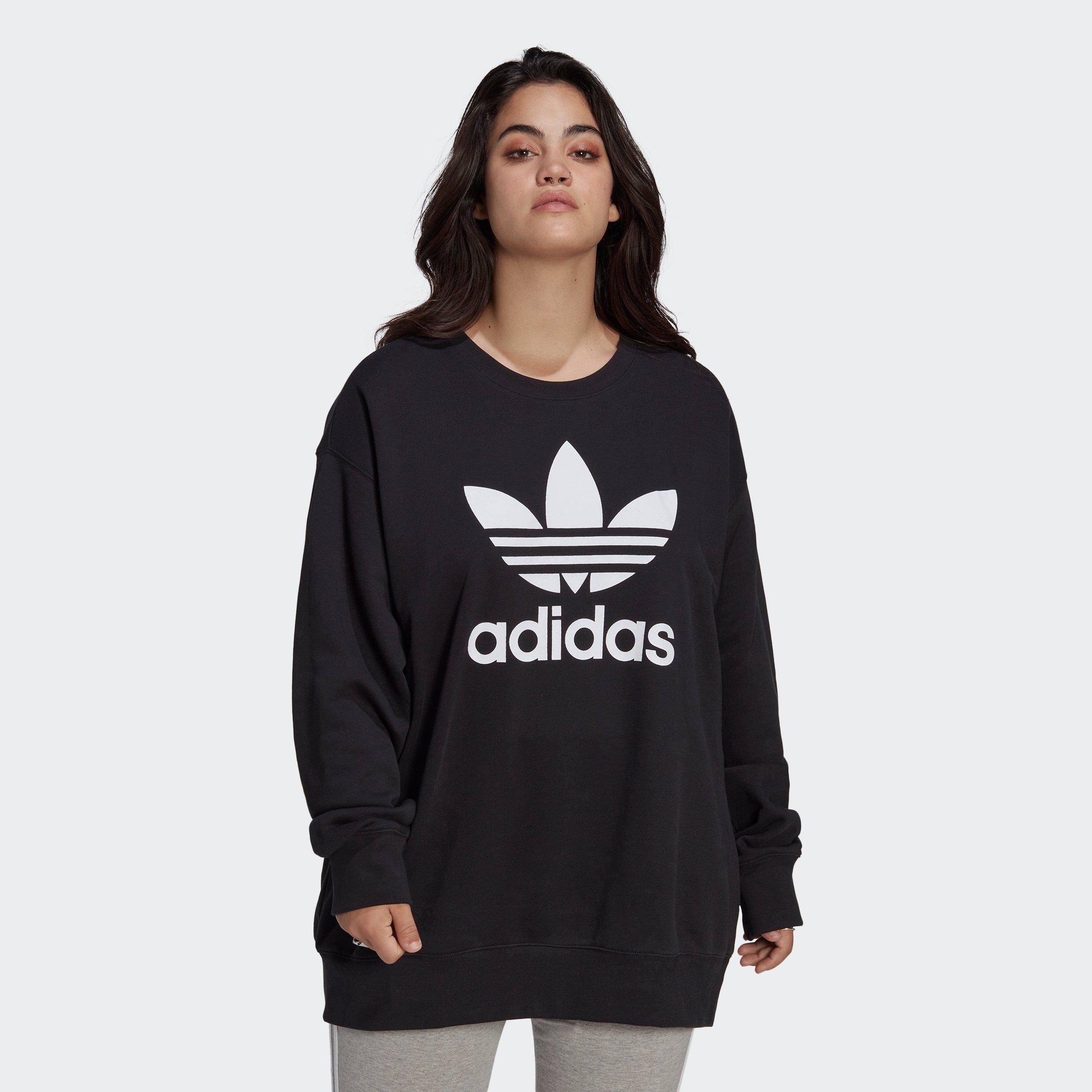 Black adidas trefoil sweatshirt online