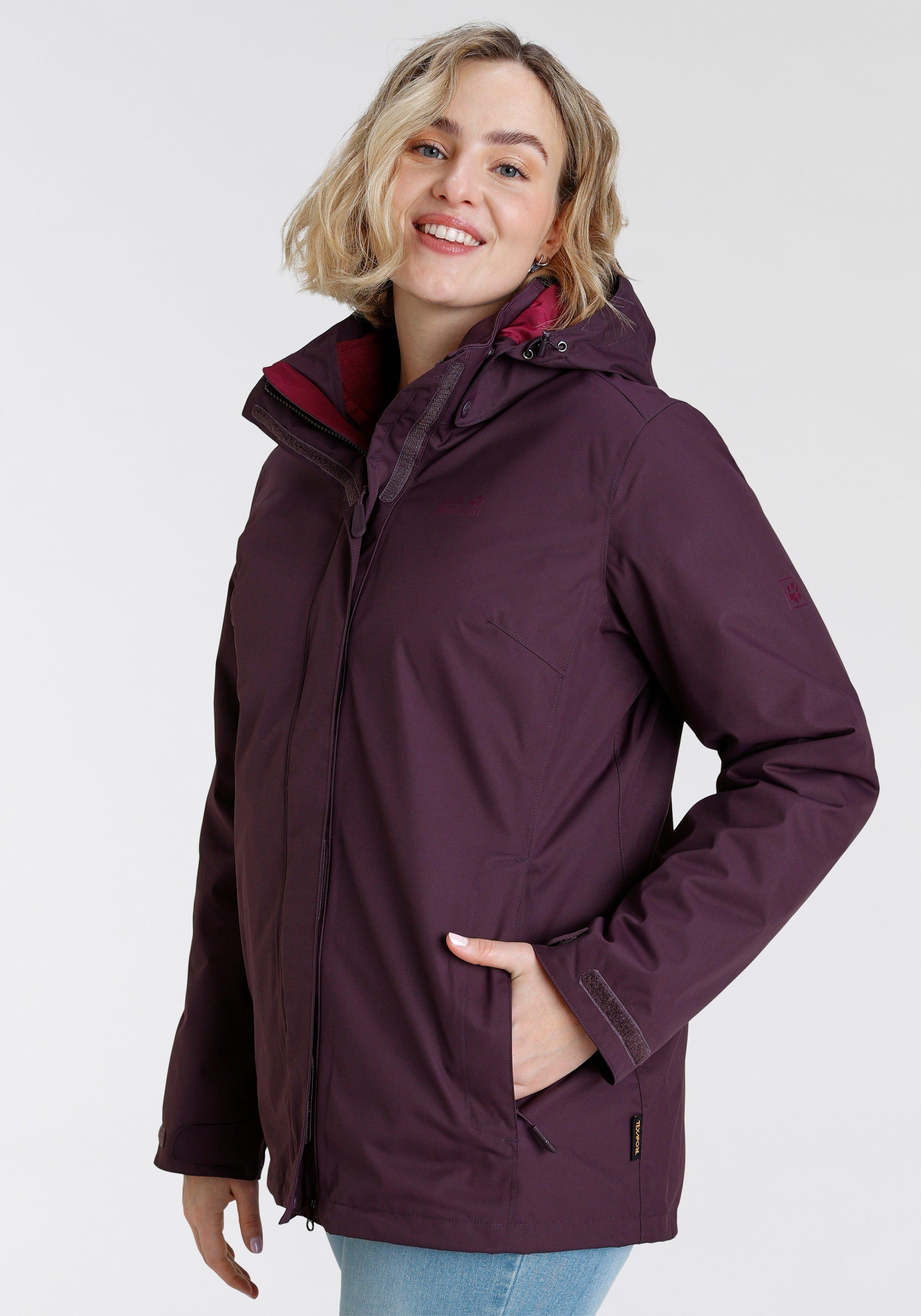 Jack Wolfskin 3-in-1-Funktionsjacke - lila sheego