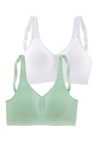 Soft-BH, mint+weiß, Gr.90B