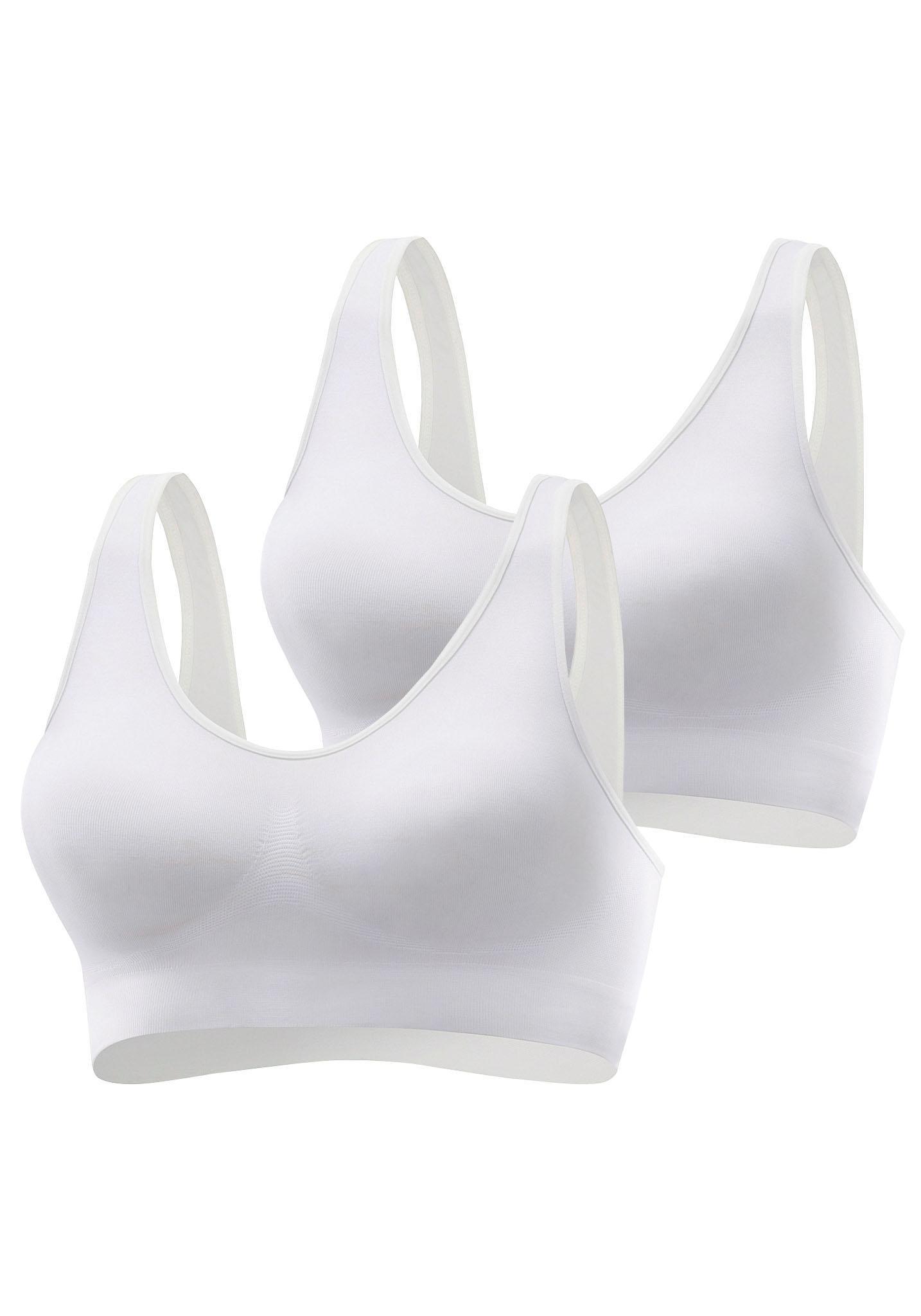 PETITE FLEUR Doppelpack Bralette-BHs - weiß sheego