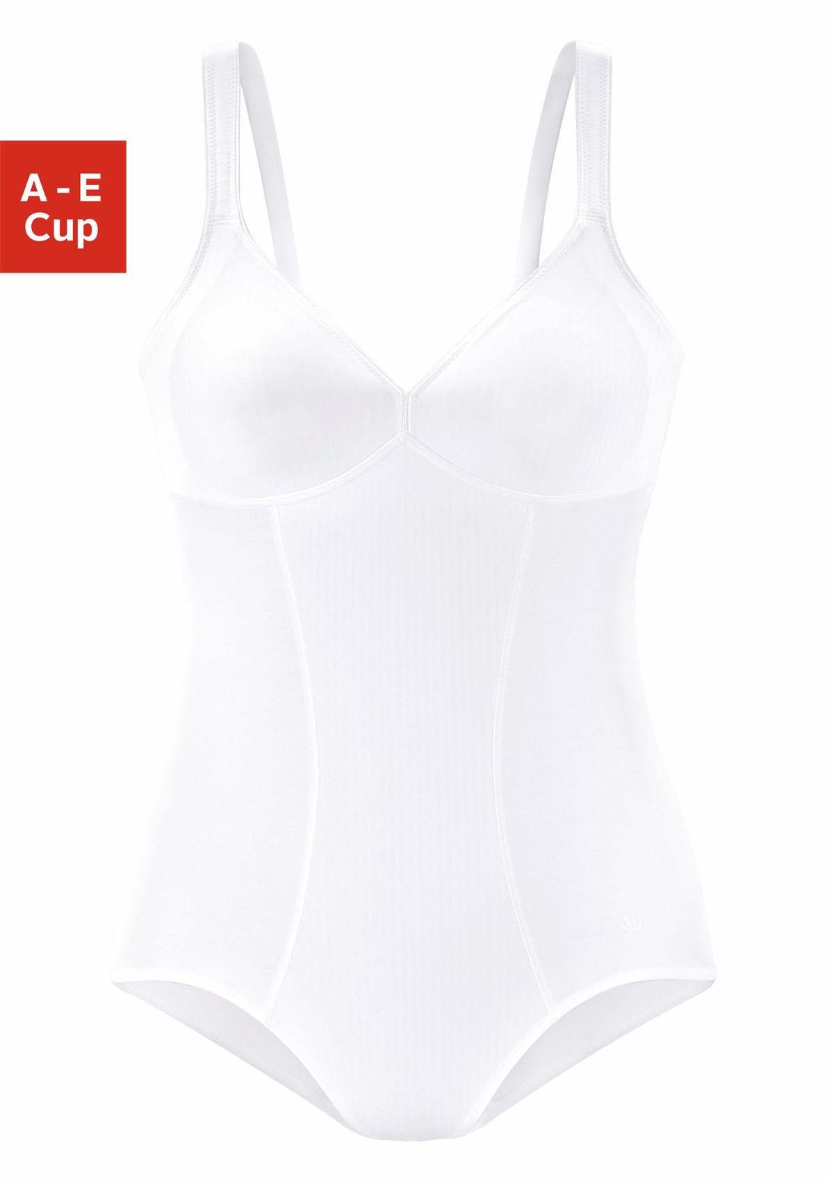 Body mit Shape-Effekt, Cups aus - floraler sheego | Spitze schwarz-offwhite