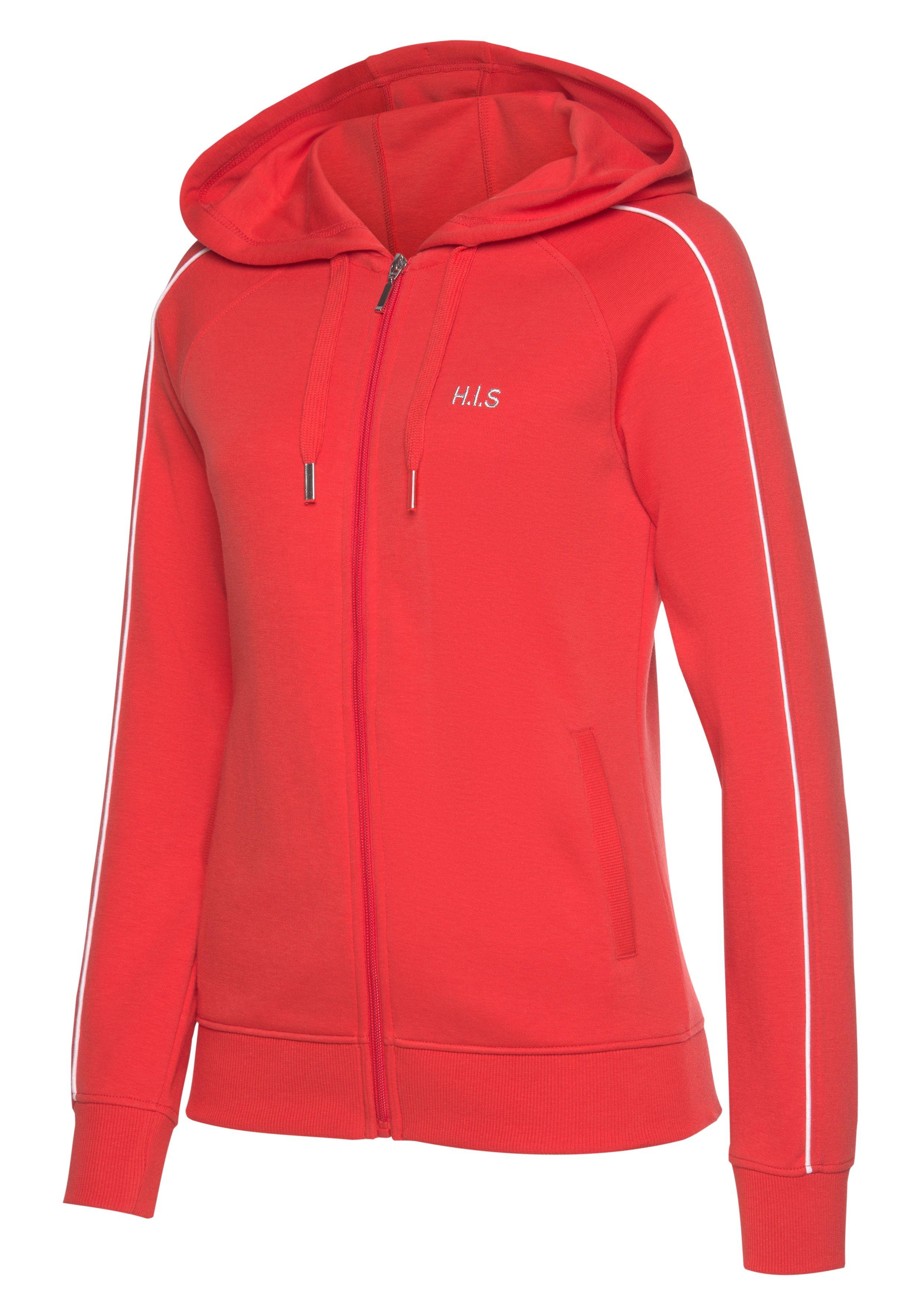 H.I.S EM LBG Kapuzensweatjacke - rot sheego