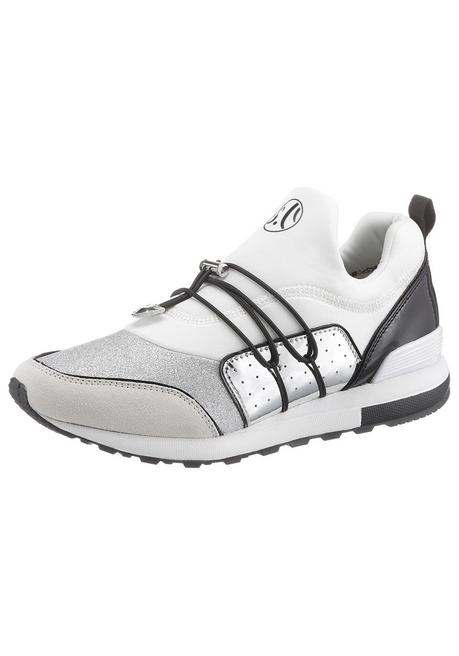 s.Oliver Slip-On Sneaker - weiß+schwarz+grau - 40