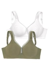 T-Shirt-BH, khaki+weiß, Gr.80D