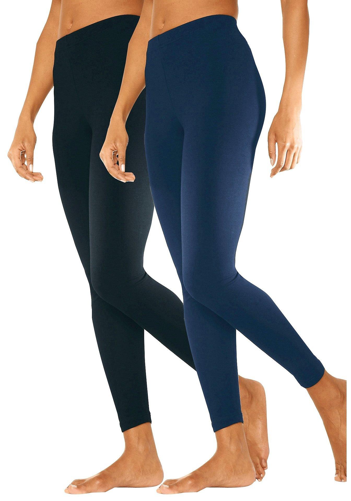 Vivance Active Doppelpack Leggings mit Gummibund - marine+schwarz sheego