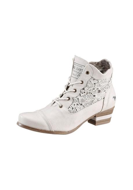Mustang Shoes Schnürstiefelette - offwhite - 40