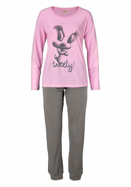 Tweety Pyjama mit großem Tweety-Druck - rosa bedruckt - 40/42