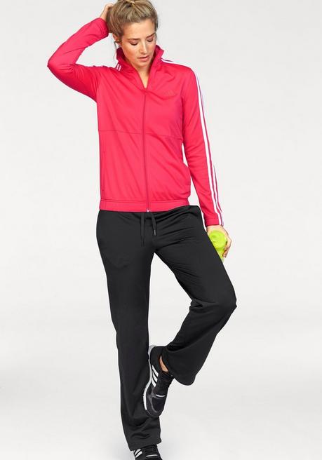 adidas Performance Trainingsanzug »BACK2BASIC 3S TRACKSUIT« (Set, 2 tlg.) - koralle-schwarz - L