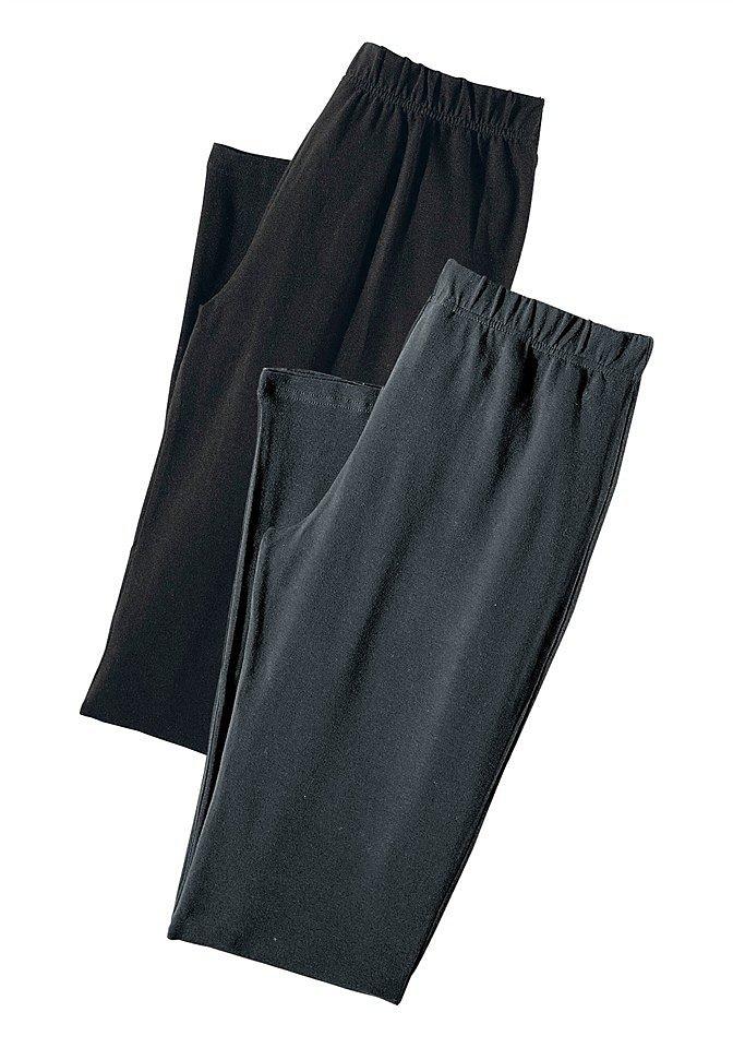 Vivance Active Caprihose - schwarz+anthrazit sheego