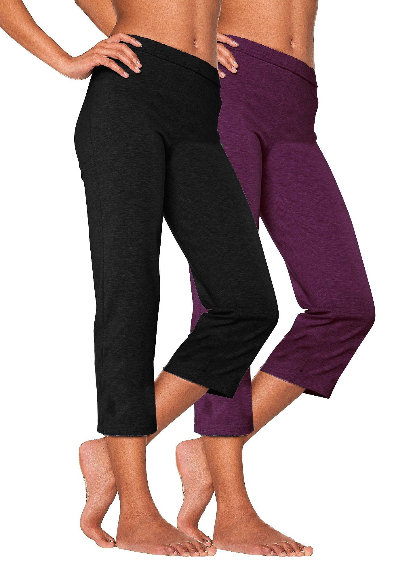 Vivance Active Caprihose - schwarz+beere sheego